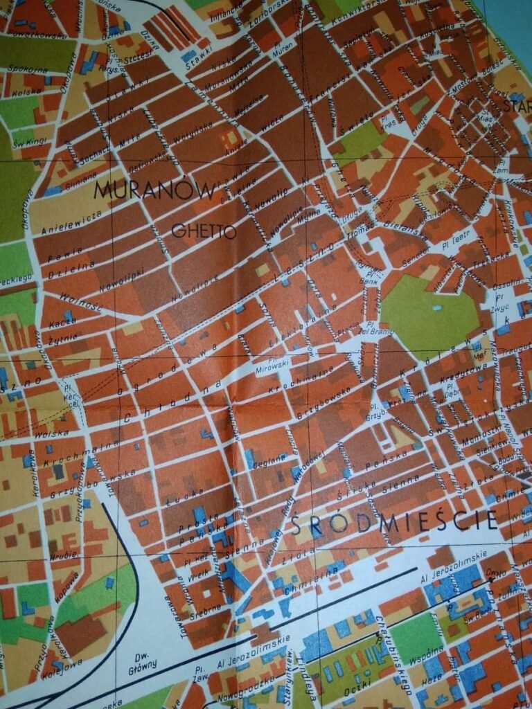 Mapa ulicy Żelaznej i okolic (Fot. Paulina Sokólska).
