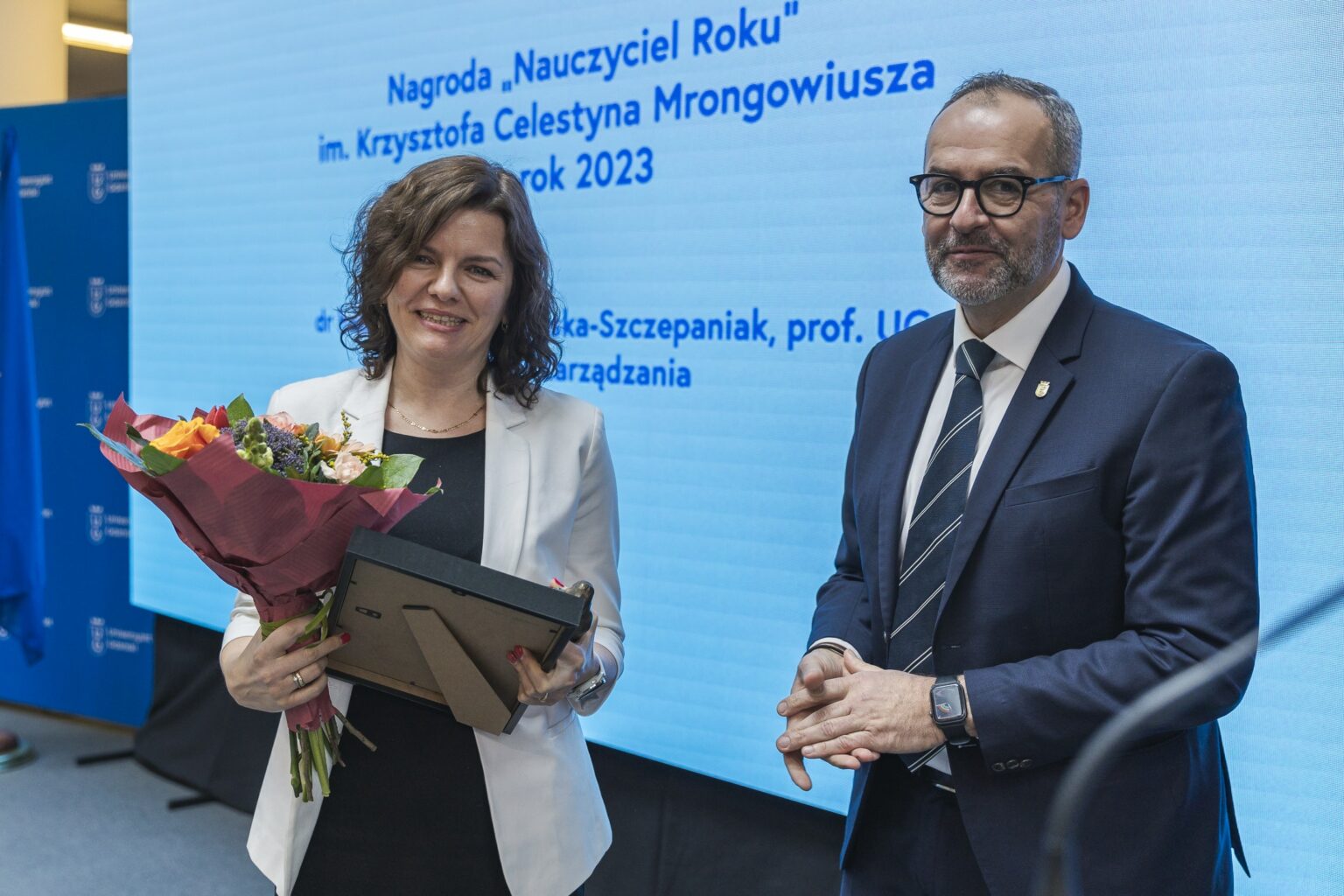 Wręczenie nagród „Nauczyciel Roku” im. Krzysztofa Celestyna Mrongowiusza
(Fot. Alan Stocki/UG).