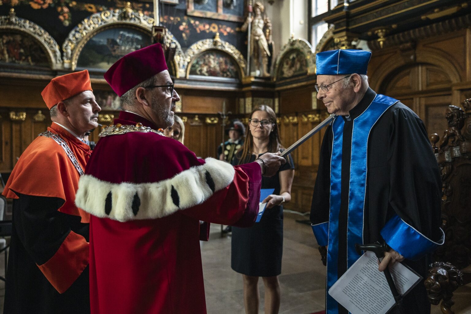 Profesor Krzysztof 
Pomian doktorem 
honoris causa 
Uniwersytetu 
Gdańskiego (Fot. Alan Stocki/UG).