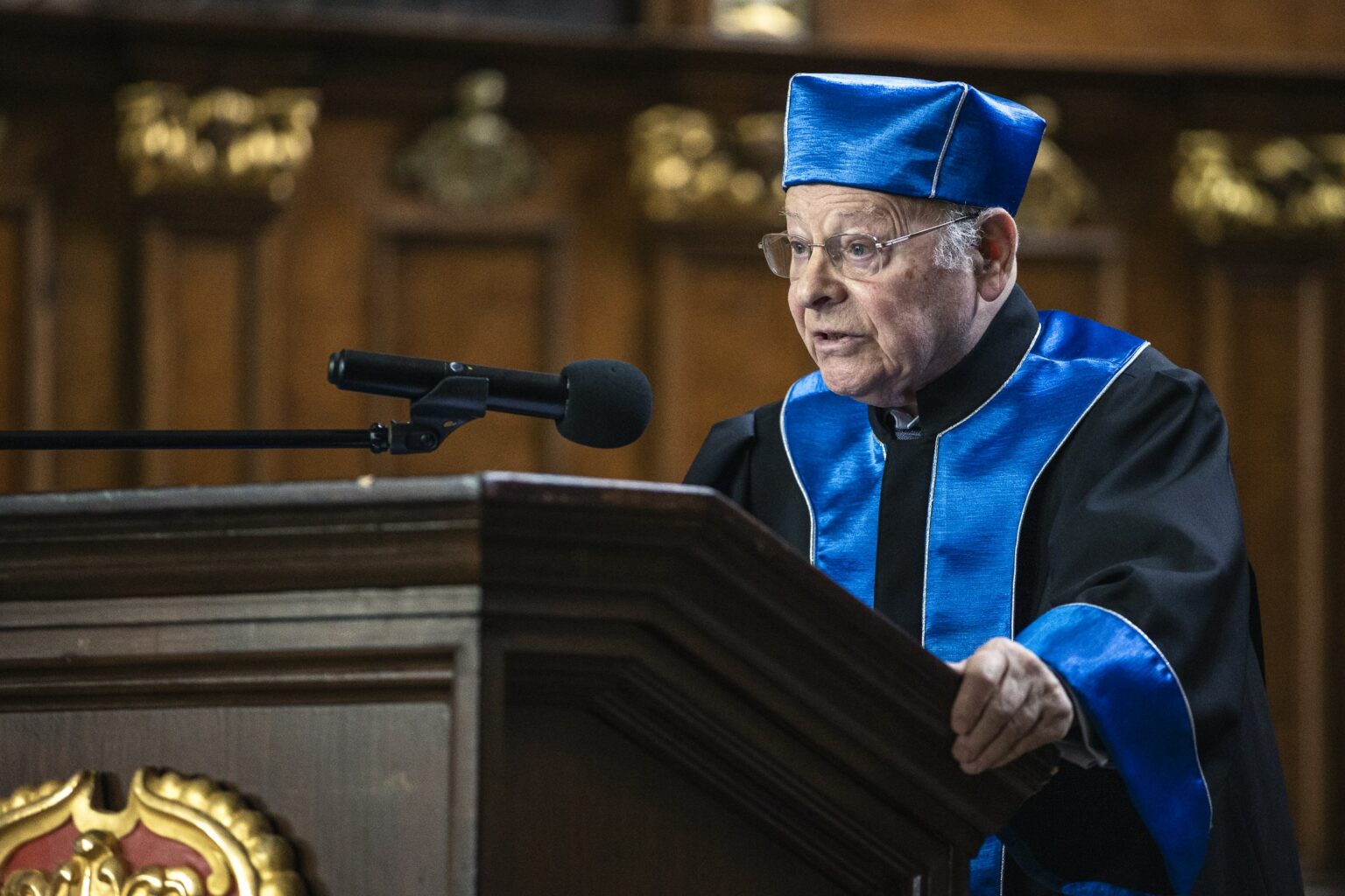 Profesor Krzysztof 
Pomian doktorem 
honoris causa 
Uniwersytetu 
Gdańskiego (Fot. Alan Stocki/UG).