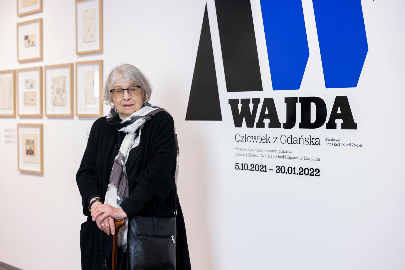 Profesor Krystyna 
Zachwatowicz-Wajda 
podczas wernisażu wystawy 
„Wajda. Człowiek z Gdańska”
(Fot. Tomasz Nowicki).