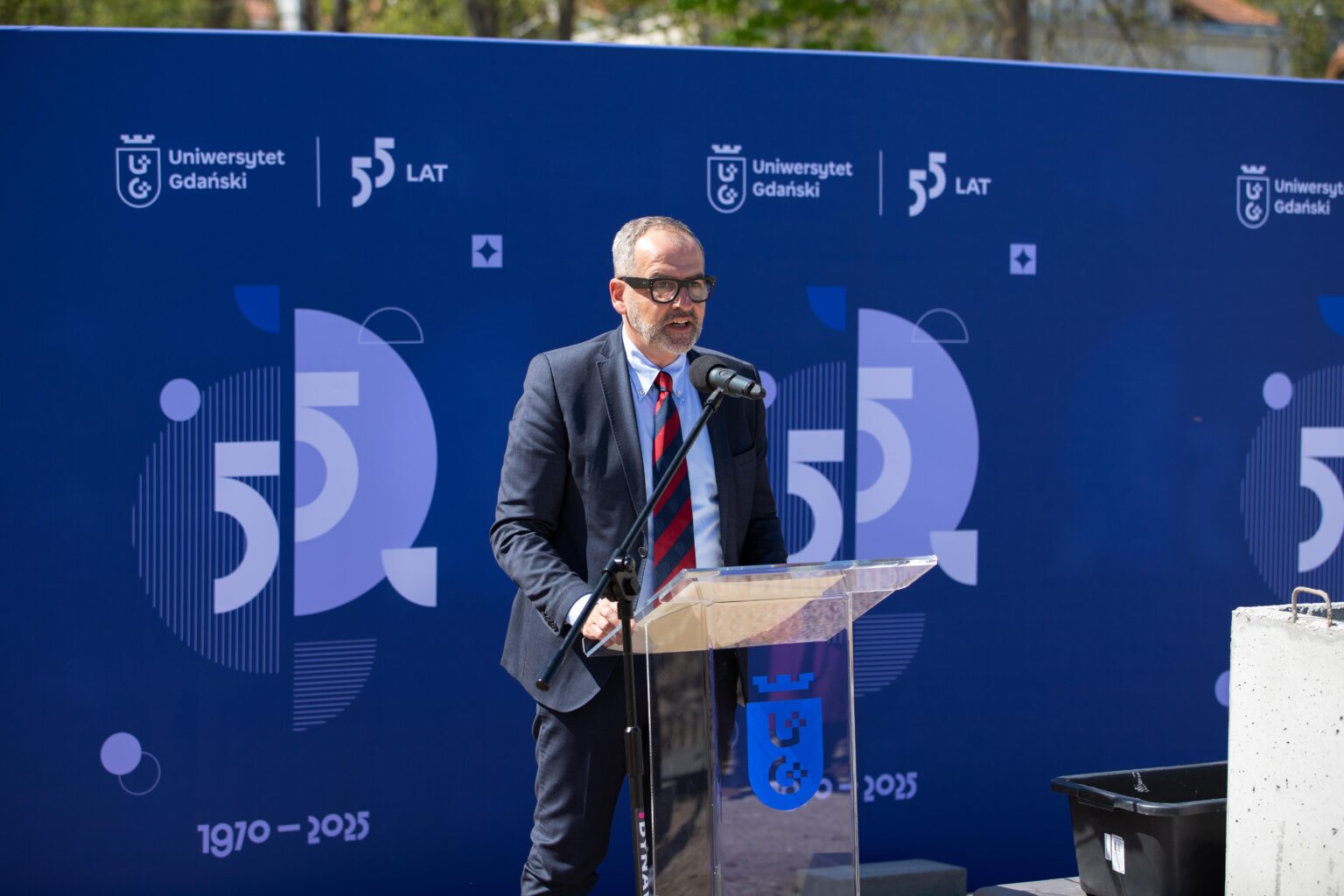 Wystąpienie prof. Piotra Stepnowskiego (Fot. Bartłomiej Jętczak/CKiP UG).