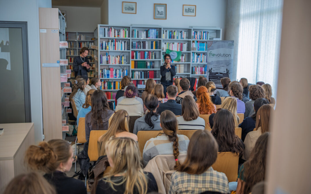 Brigitte Giraud, wybitna francuska pisarka, z wizytą w Bibliotece Neofilologicznej Uniwersytetu Gdańskiego
