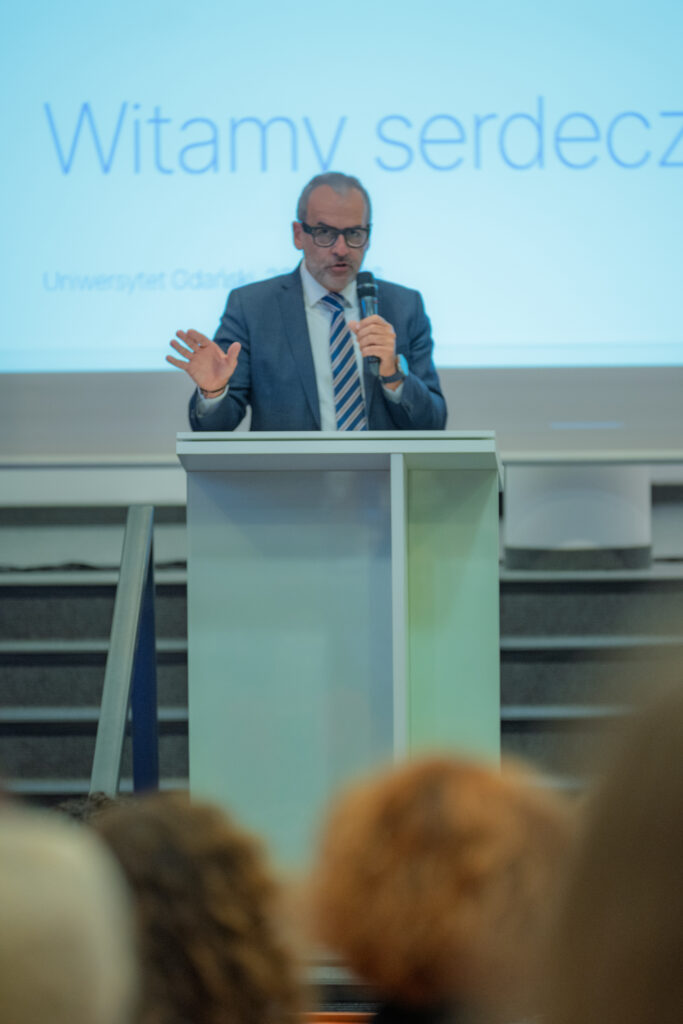 Wystąpienie rektora UG, prof. Piotra Stepnowskieg Fot. Rafał Mielczarek