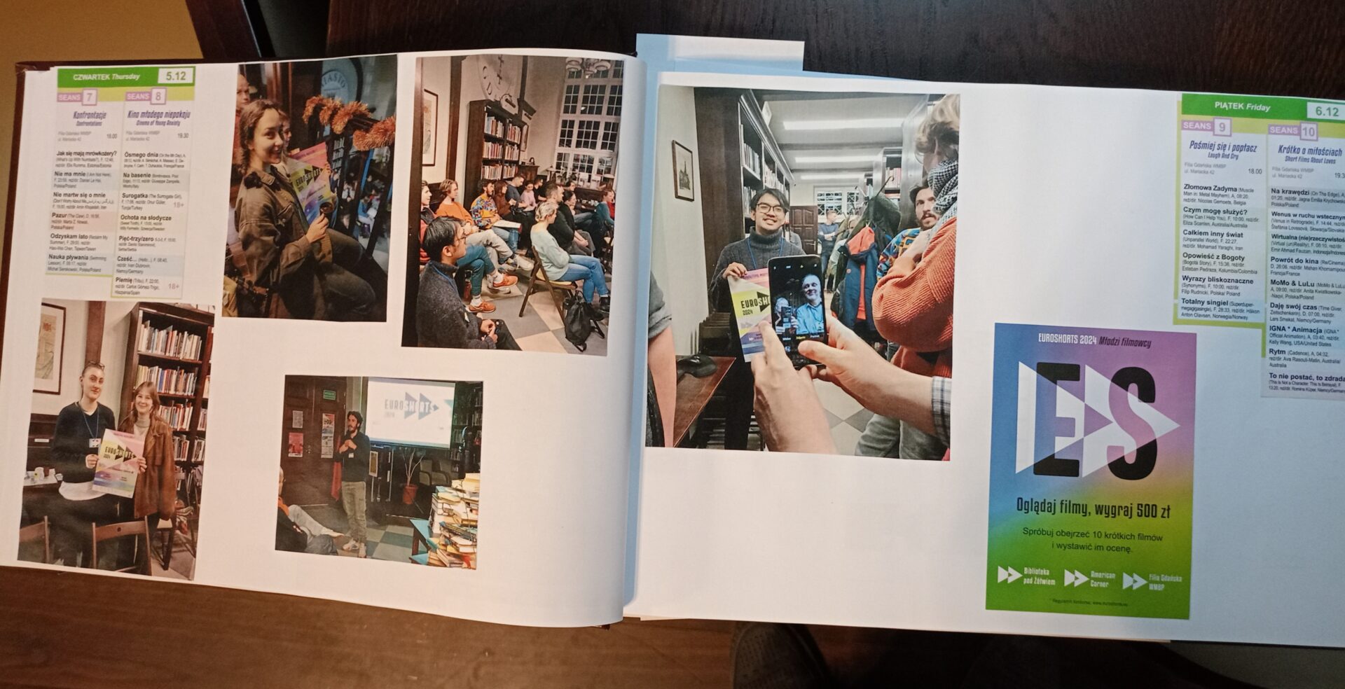  Euroshorts 2024 w kronice Filii Gdańskiej WiMBP
 (Fot. Zbigniew Walczak).