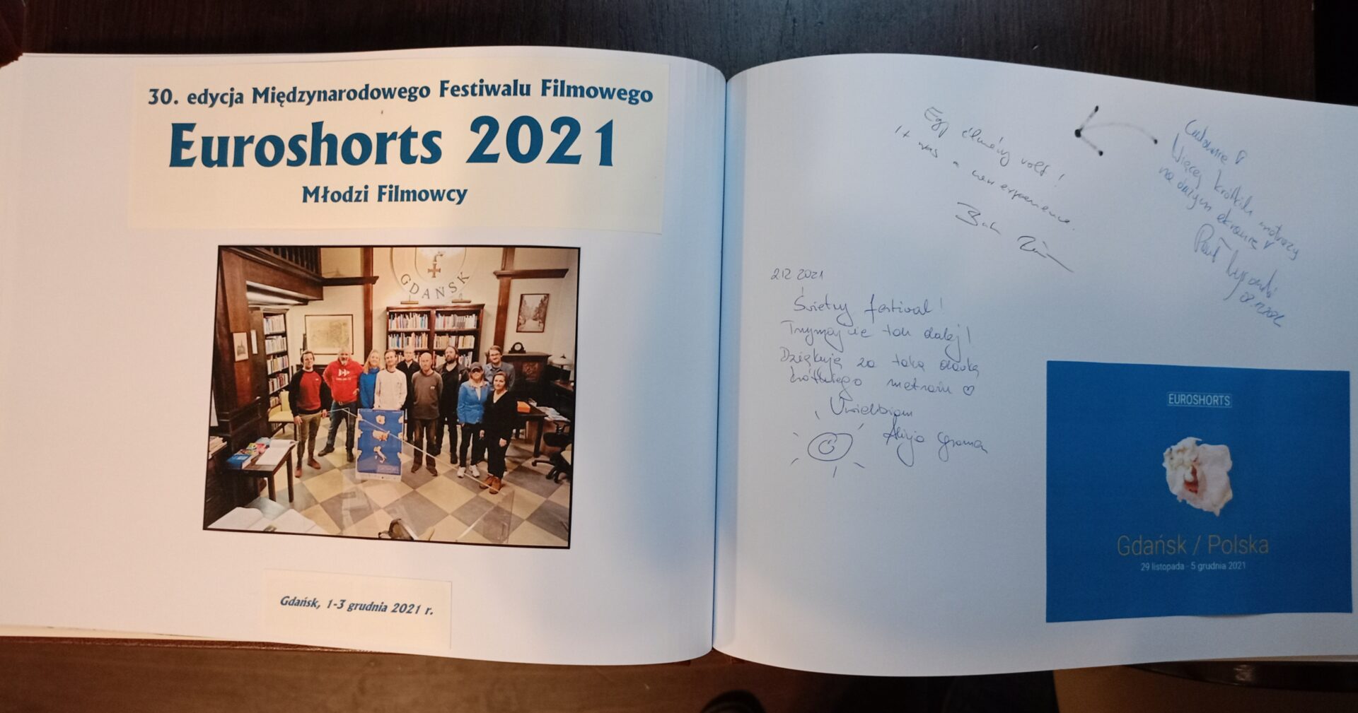  Euroshorts 2021 w kronice Filii Gdańskiej WiMBP
 (Fot. Zbigniew Walczak).