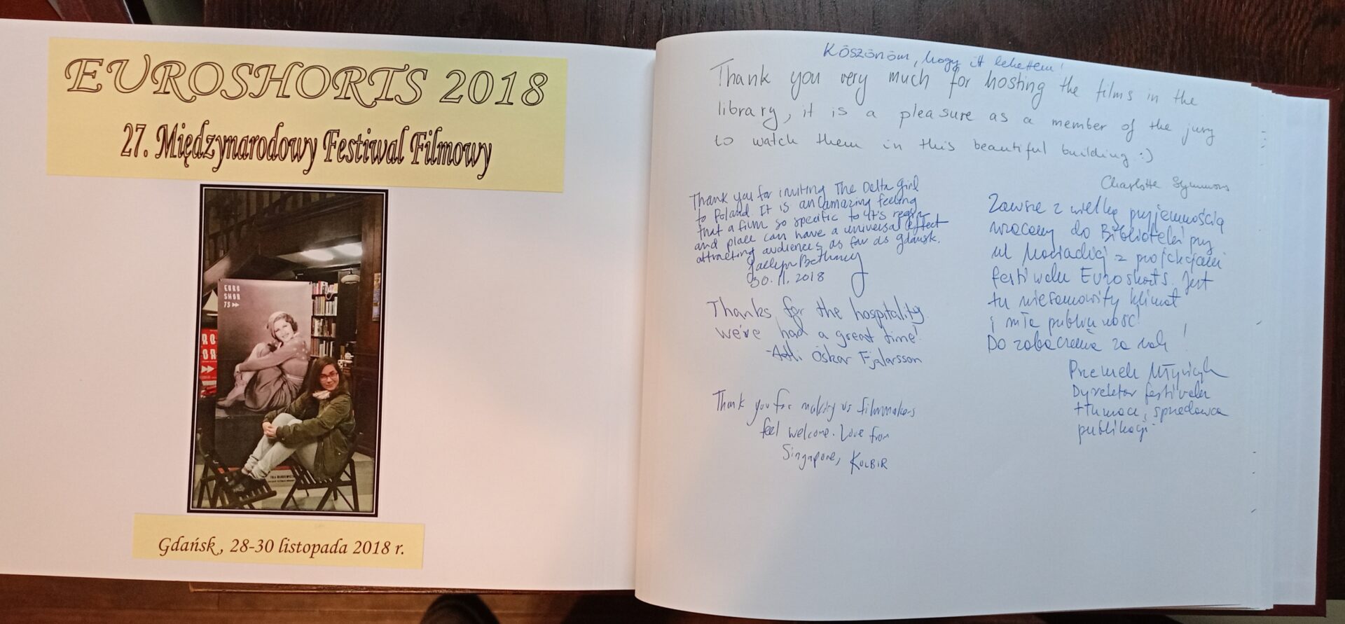Euroshorts 2018 w kronice Filii Gdańskiej WiMBP (Fot. Zbigniew Walczak).