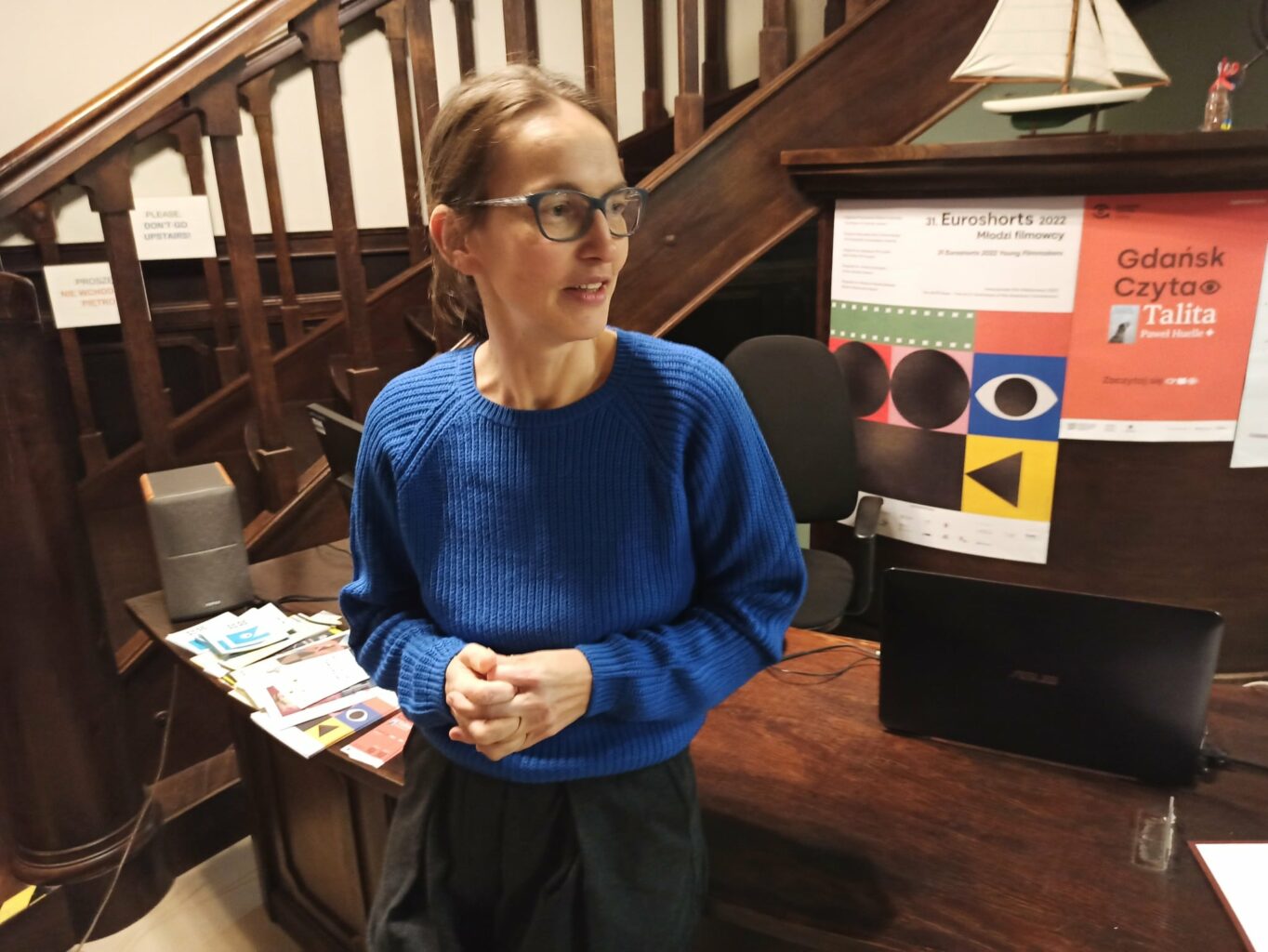 Doktor Monika Bokiniec, przewodnicząca  
jury festiwalu Euroshorts (Fot. Przemek Młyńczyk).