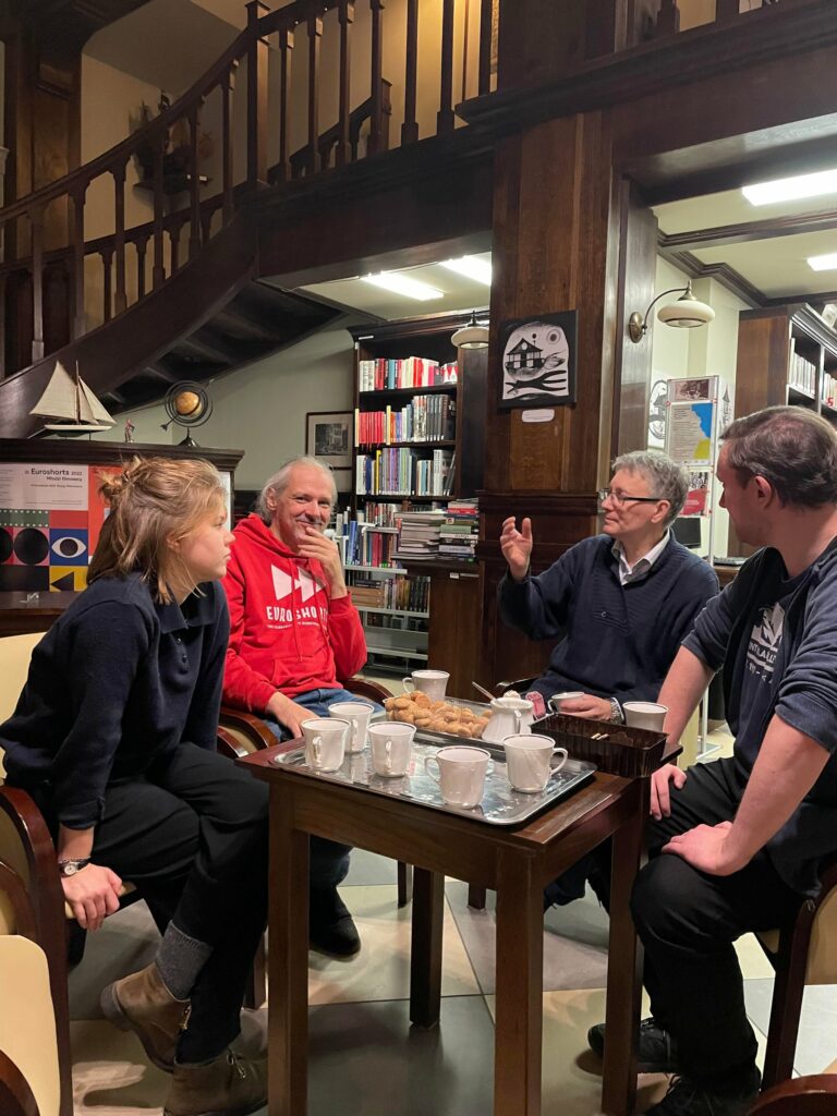 Euroshorts 2022. Afterparty  
w Filii Gdańskiej WiMBP
 (Fot. archiwum festiwalu Euroshorts).