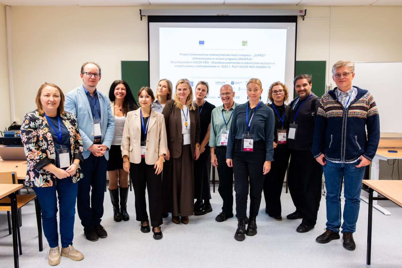 Zespół SUMED podczas  
Międzynarodowej Konferencji  
MEDIA-BIZNES-KULTURA
(Fot. Sebastian Jętczak).