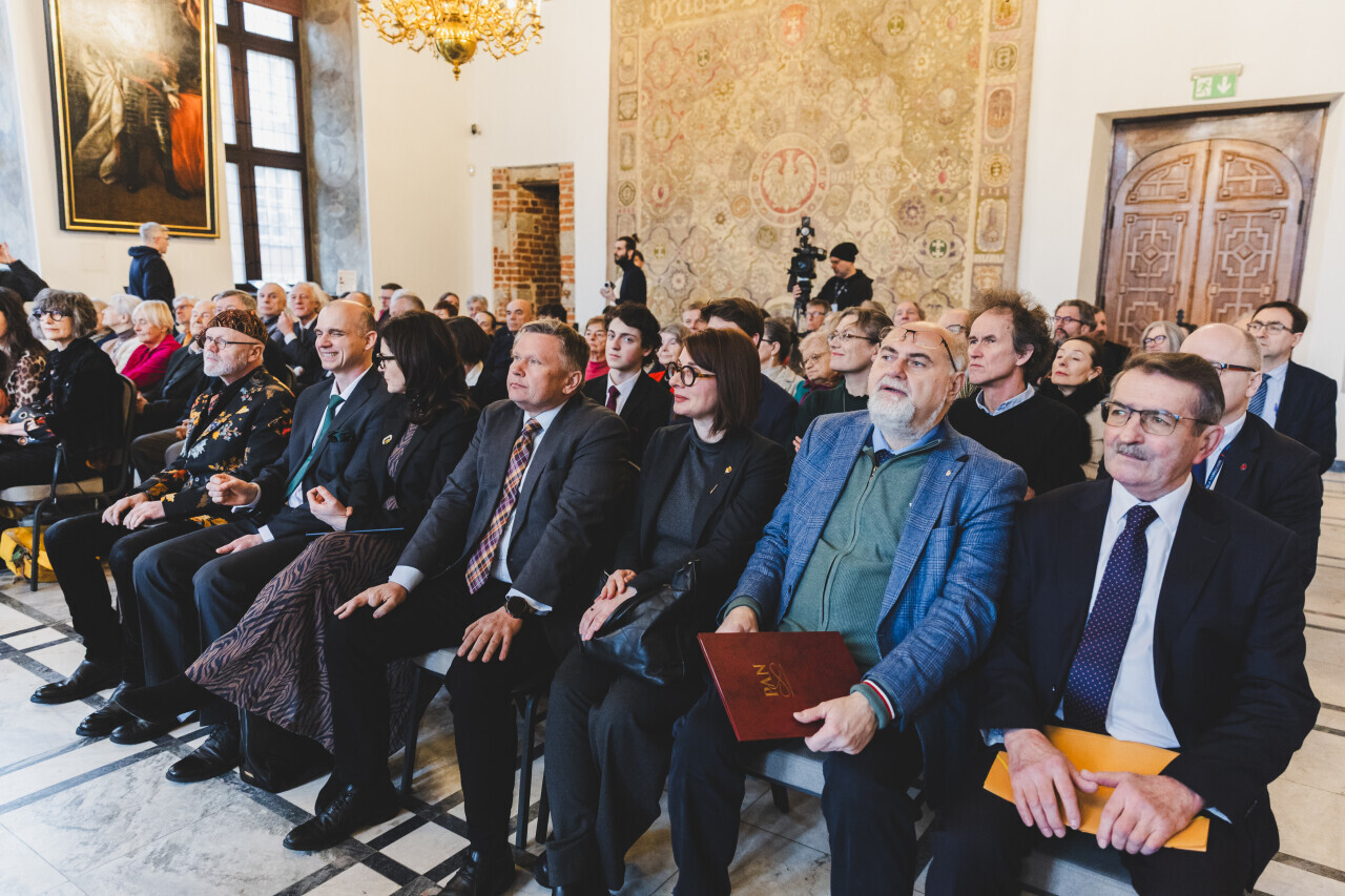Uczestnicy uroczystości wręczenia  
Nagród im. Jana Heweliusza za rok 2025
(Fot. Dominik Paszliński/www.gdansk.pl).