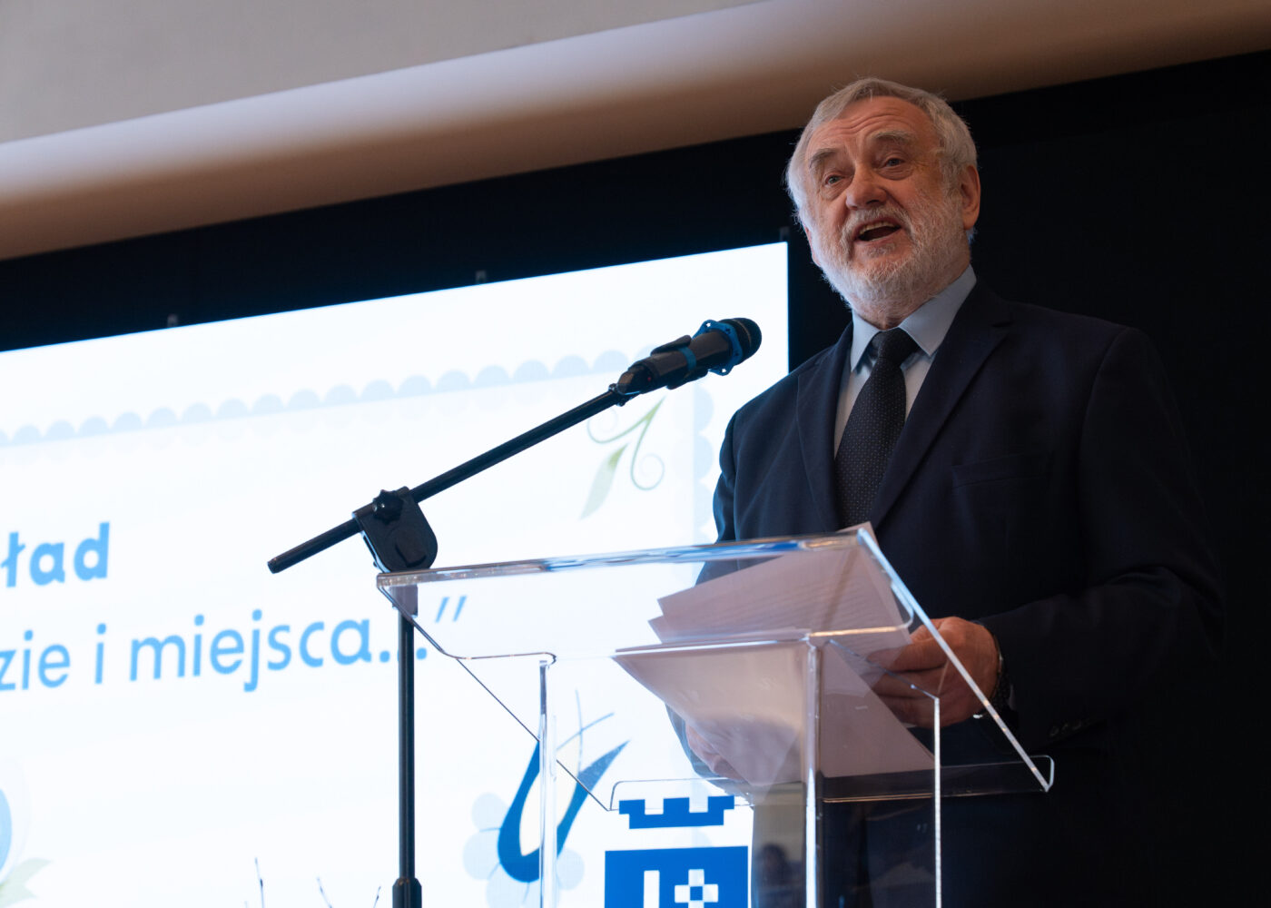 Wykład prof. Józefa Borzyszkowskiego (Fot. Bartłomiej Jętczak/CKiP UG).