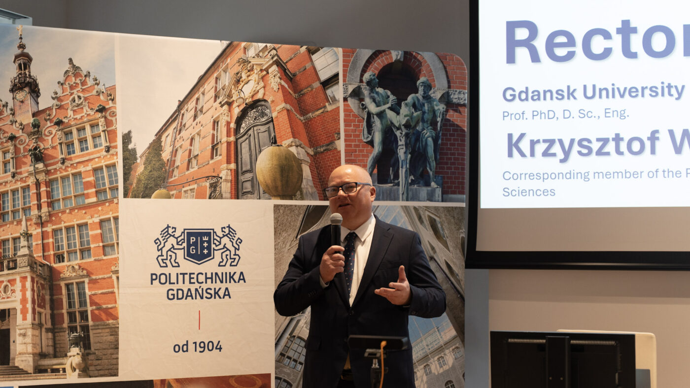 Wystąpienie
prof. Krzysztofa Wildego,
rektora Politechniki Gdańskiej
(Fot. Iza Kozak).