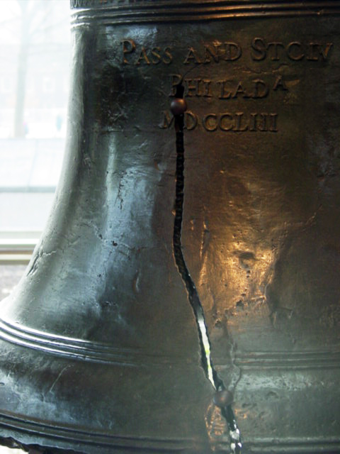 Dzwon Wolności prezentowany  
w pawilonie Liberty Bell Center  
w Filadelfii
Fot. Anna Mazurkiewicz
